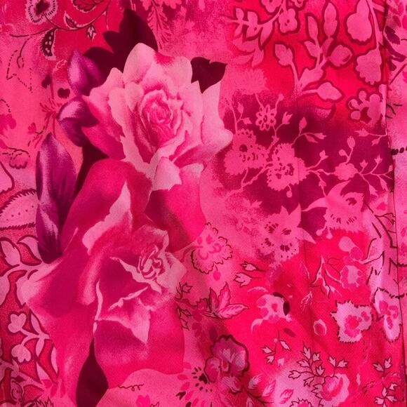 VTG City Triangles Slip Dress 90s Y2K Pink Floral Midi Ruffle Trim Fairy Sz 11 - Picture 14 of 14